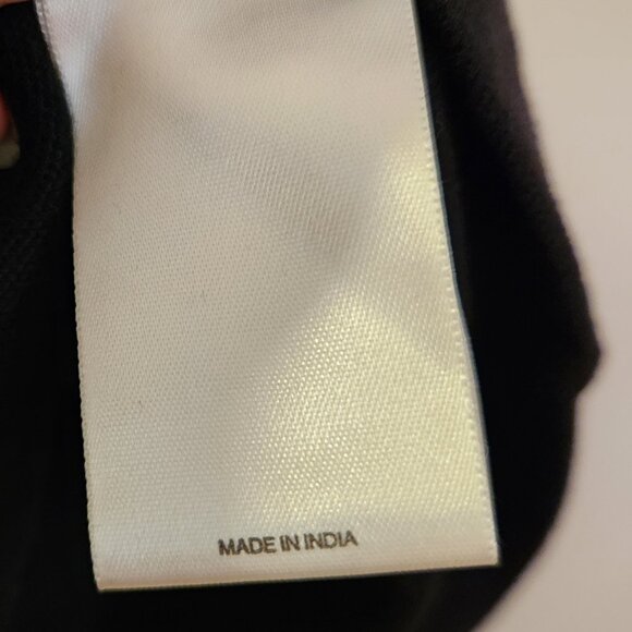 Black Express Relaxed Large Tee with White Trim - Picture 7 of 7